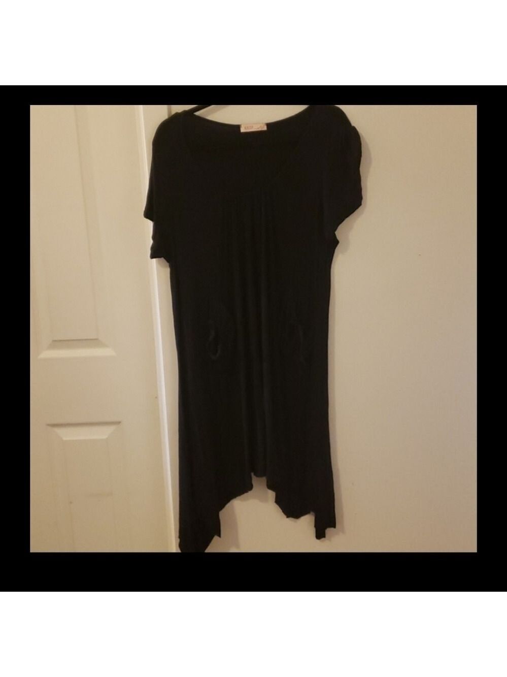 Krisp Black Cotton Dress Size 1X